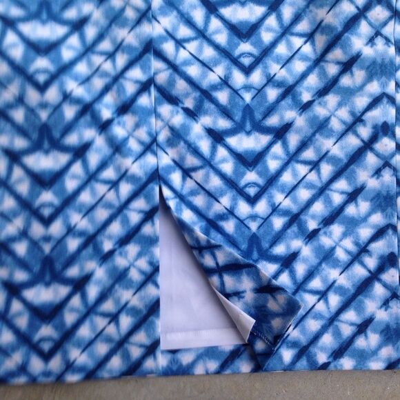 Banana Republic blue Ikat print pencil skirt 6 - Picture 4 of 6